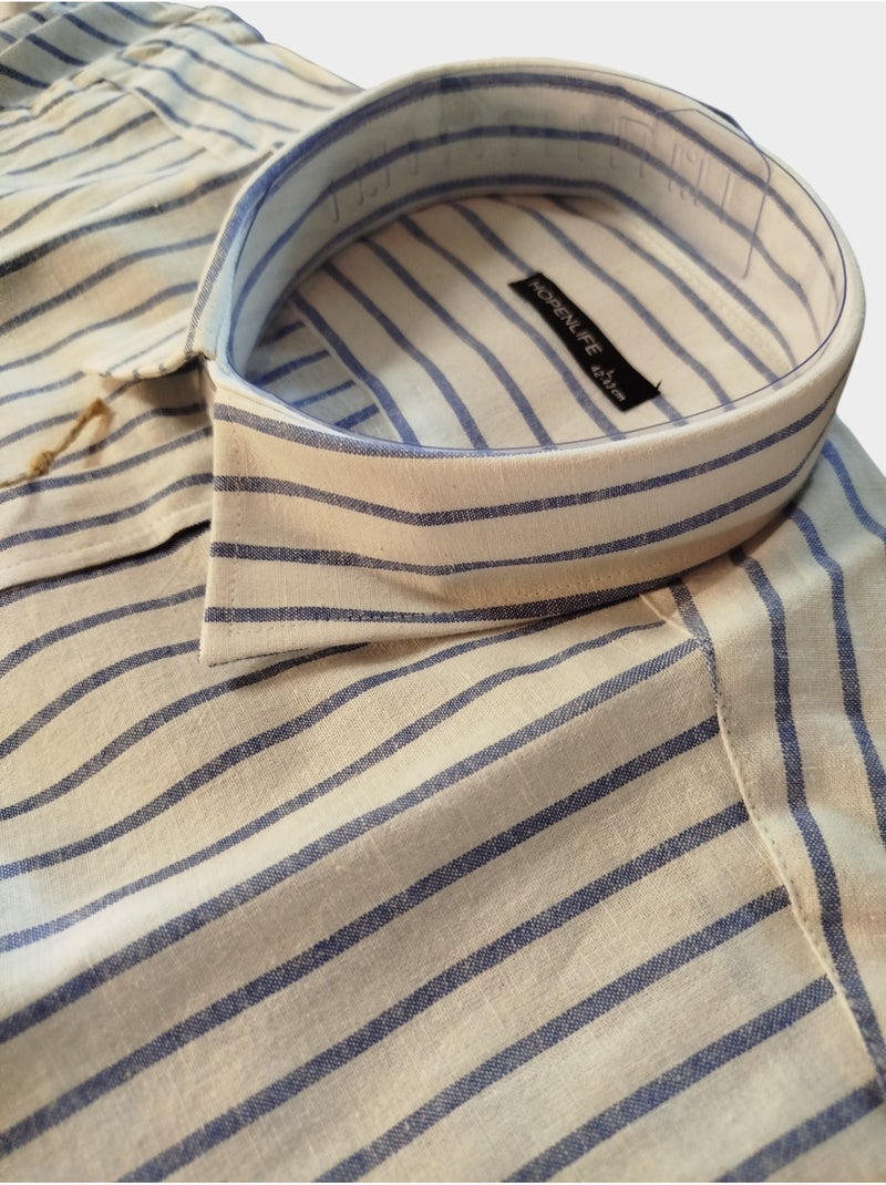 Chemise à rayures Bleu - Kiabi