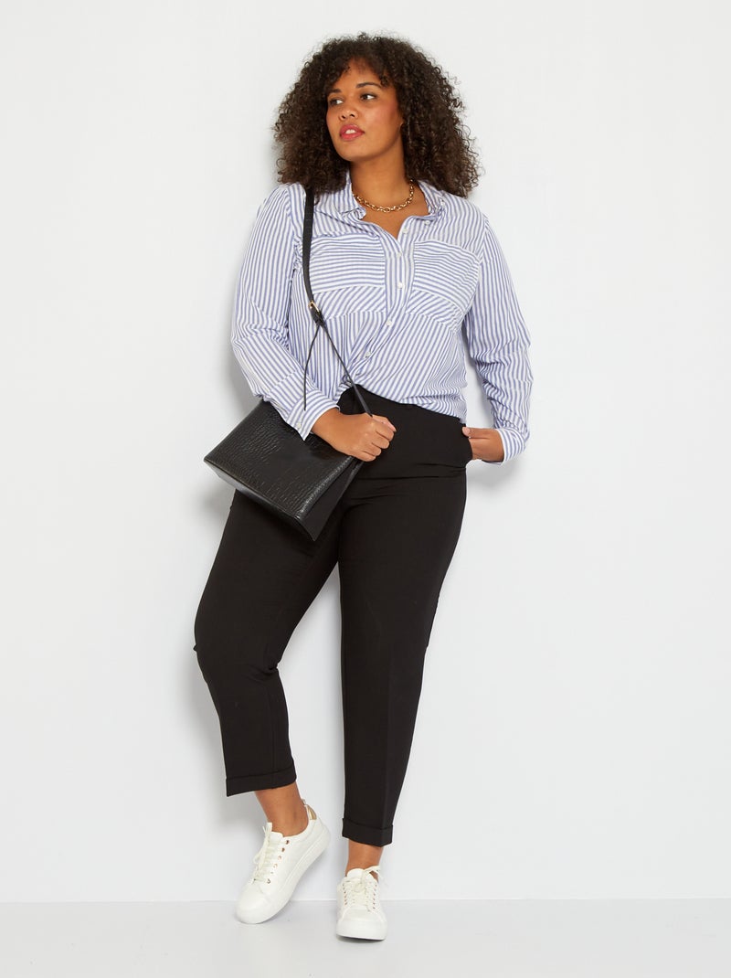 Chemise à rayures bleu - Kiabi