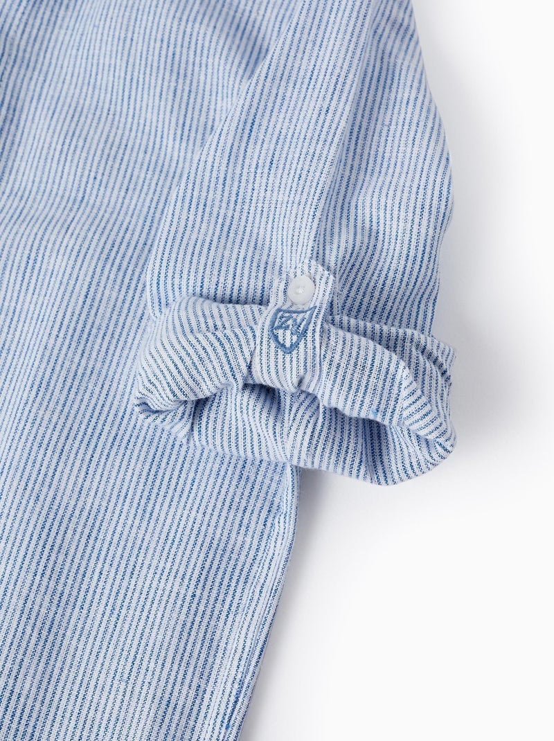 Chemise à rayures bleues et blanches à manches longues pour garçon manches longues LETS PARTY Bleu - Kiabi