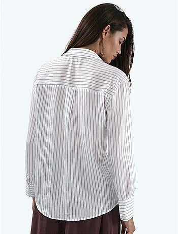 Chemise à rayures décontractée boutonnée busem