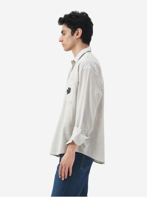 Chemise à rayures en coton, tissage velours giesto - Kiabi Chemise à rayures en coton, tissage velours giesto - Kiabi