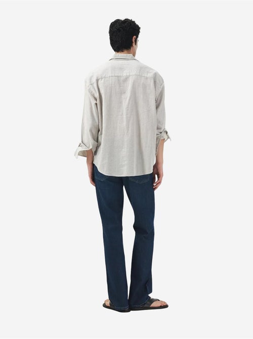Chemise à rayures en coton, tissage velours giesto - Kiabi Chemise à rayures en coton, tissage velours giesto - Kiabi