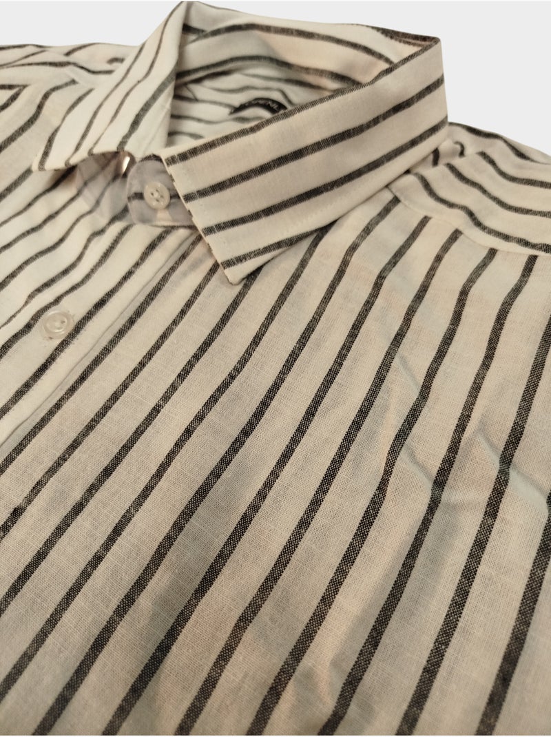 Chemise à rayures gris anthracite - Kiabi