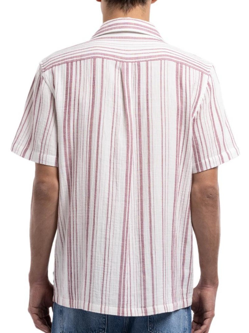 Chemise à Rayures Homme Teddy Smith Bordeaux - Kiabi