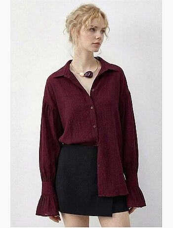 Chemise à volants oversize lucci