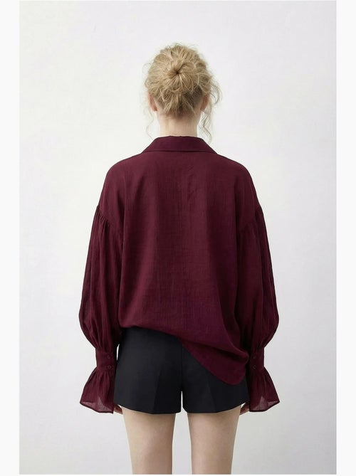 Chemise à volants oversize lucci - Kiabi Chemise à volants oversize lucci - Kiabi