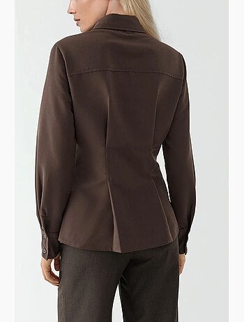 Chemise ajustée à manches longues avec fermeture éclair hiccup