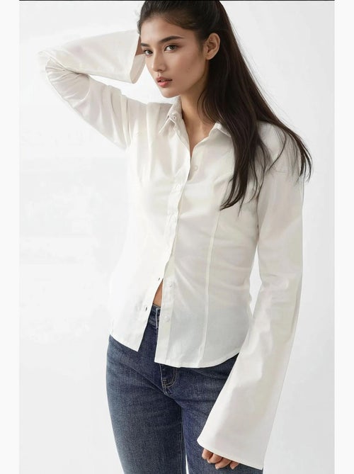 Chemise ajustée à manches longues hiccup - Kiabi Chemise ajustée à manches longues hiccup - Kiabi