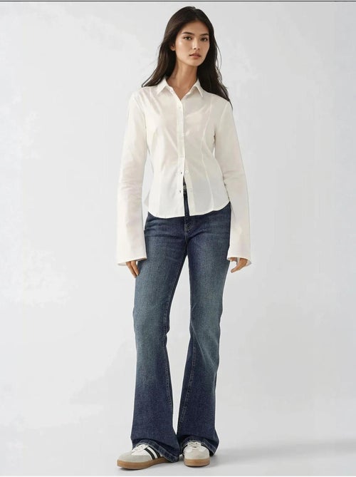 Chemise ajustée à manches longues hiccup - Kiabi Chemise ajustée à manches longues hiccup - Kiabi