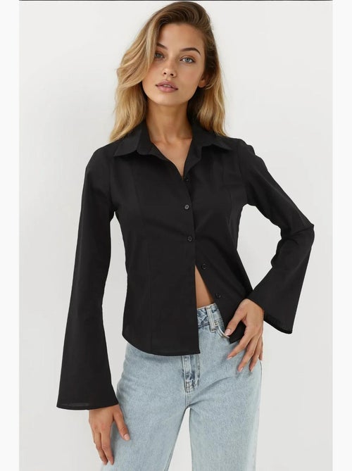 Chemise ajustée à manches longues hiccup - Kiabi Chemise ajustée à manches longues hiccup - Kiabi
