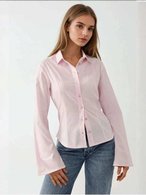 Chemise ajustée à manches longues hiccup - Kiabi Chemise ajustée à manches longues hiccup - Kiabi