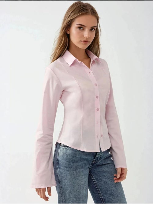 Chemise ajustée à manches longues hiccup - Kiabi Chemise ajustée à manches longues hiccup - Kiabi