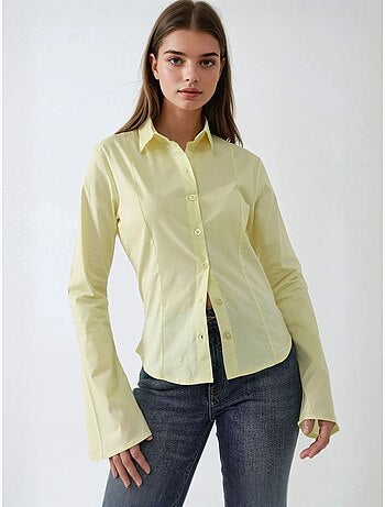 Chemise ajustée à manches longues