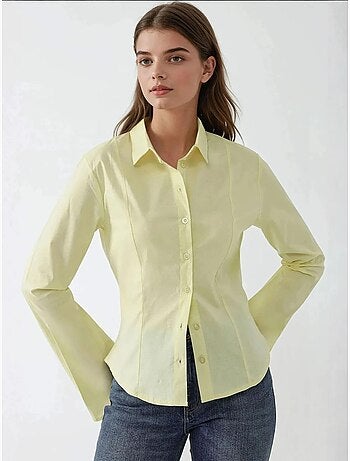 Chemise ajustée à manches longues
