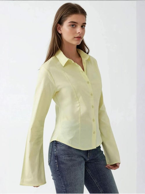 Chemise ajustée à manches longues - Kiabi