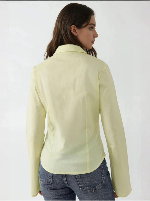 Chemise ajustée à manches longues - Kiabi