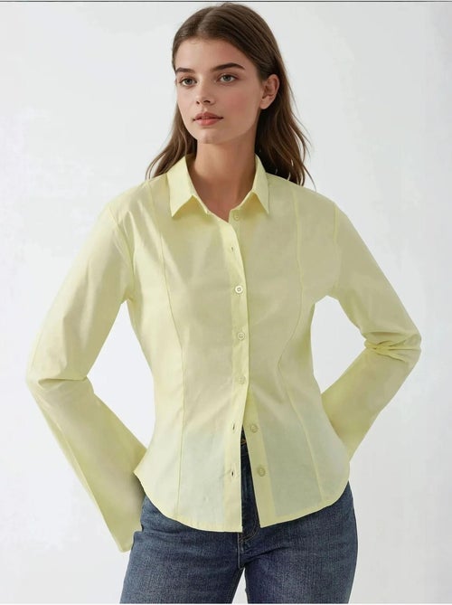 Chemise ajustée à manches longues - Kiabi