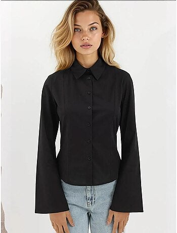 Chemise ajustée à manches longues