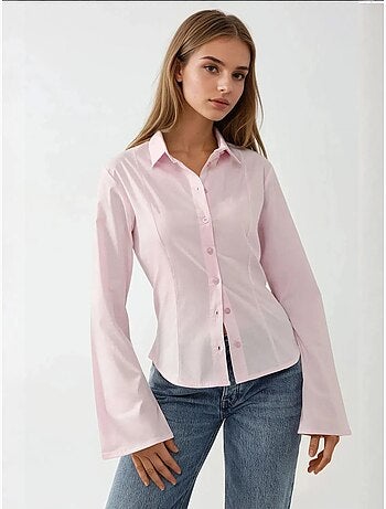 Chemise ajustée à manches longues