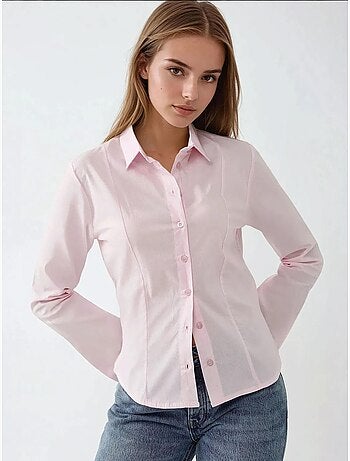 Chemise ajustée à manches longues