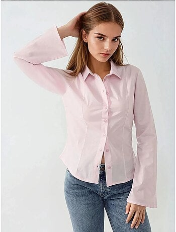 Chemise ajustée à manches longues