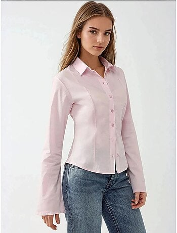 Chemise ajustée à manches longues