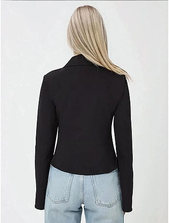 Chemise ajustée en coton à manches longues