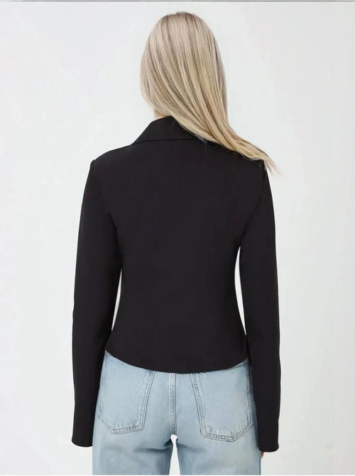 Chemise ajustée en coton à manches longues - Kiabi Chemise ajustée en coton à manches longues - Kiabi