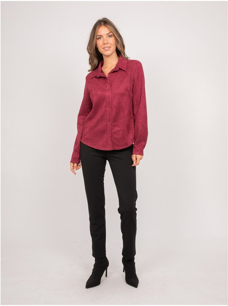 Chemise ajustée ologane Bordeaux - Kiabi