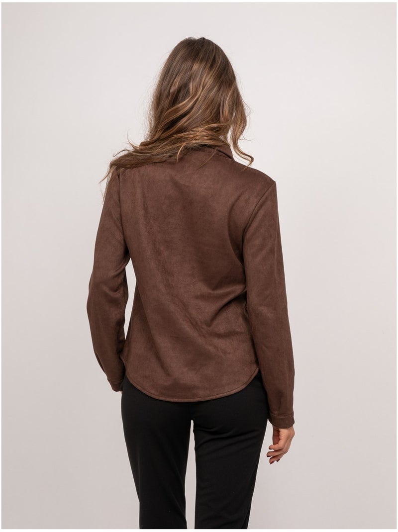 Chemise ajustée ologane Marron - Kiabi