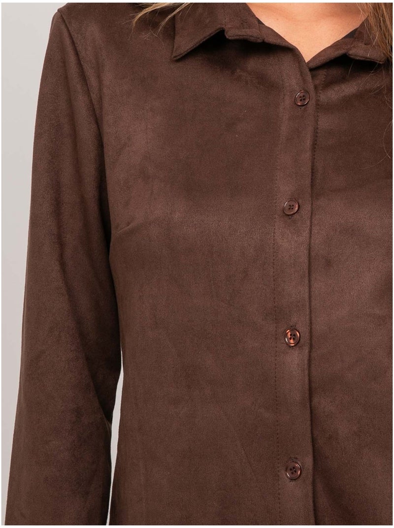 Chemise ajustée ologane Marron - Kiabi