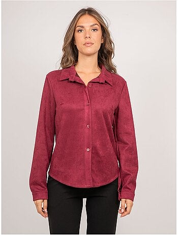 Chemise ajustée suédine ologane