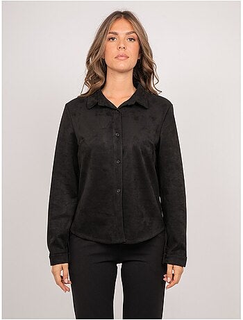 Chemise ajustée suédine ologane