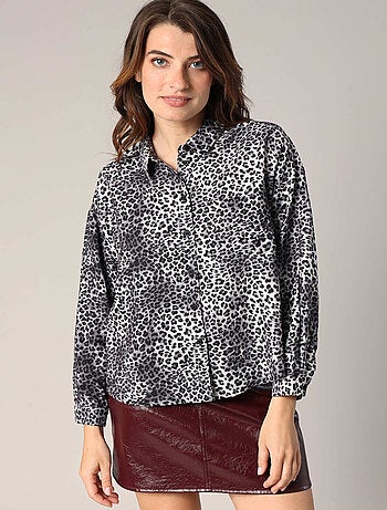 Chemise ample à imprimé léopard 'Deeluxe'