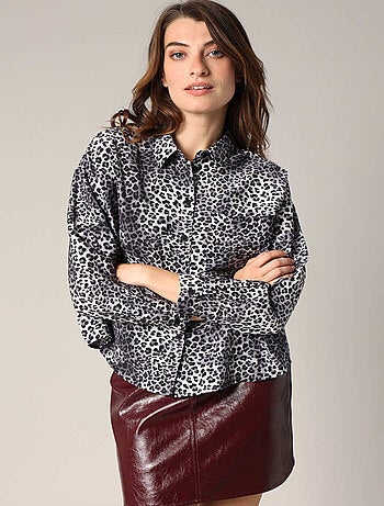 Chemise ample à imprimé léopard 'Deeluxe'