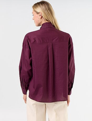 Chemise ample à manches longues et col lavallière