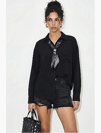 Chemise ample boutonnée avec poche lucci