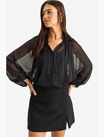 Chemise ample en chiffon de coton lucci