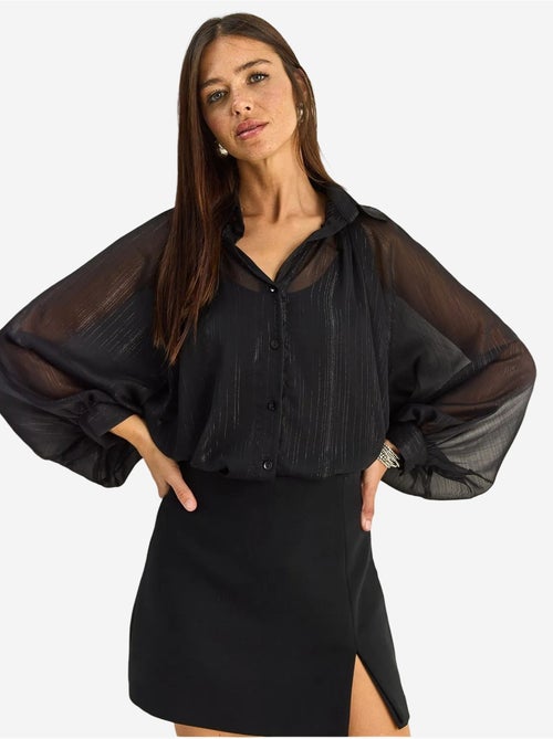 Chemise ample en chiffon de coton lucci - Kiabi Chemise ample en chiffon de coton lucci - Kiabi