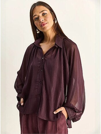 Chemise ample en chiffon de coton lucci