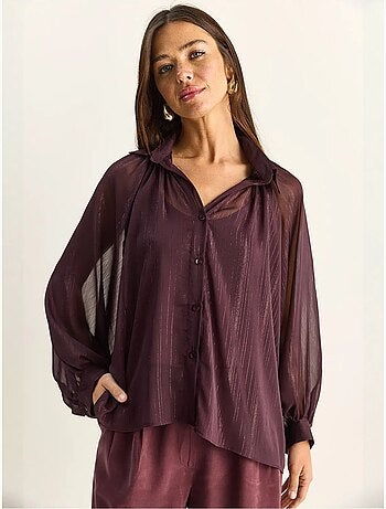 Chemise ample en chiffon de coton lucci
