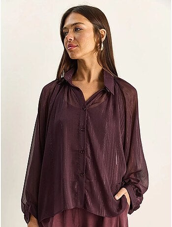 Chemise ample en chiffon de coton lucci
