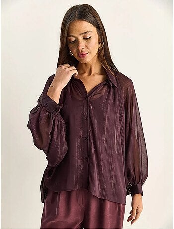 Chemise ample en chiffon de coton lucci