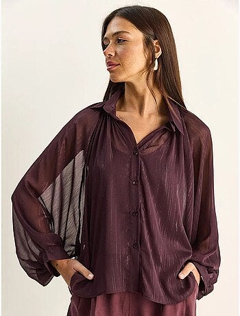 Chemise ample en chiffon de coton lucci
