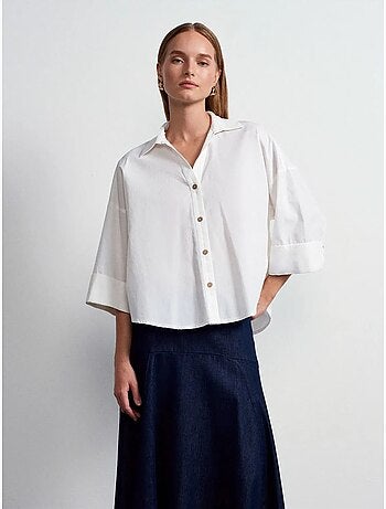 Chemise ample en popeline de coton dilvin