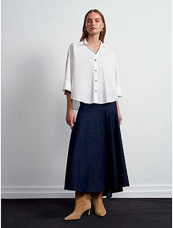 Chemise ample en popeline de coton dilvin