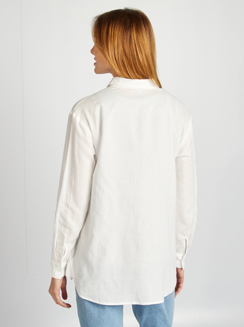 Chemise ample grossesse blanc - Kiabi