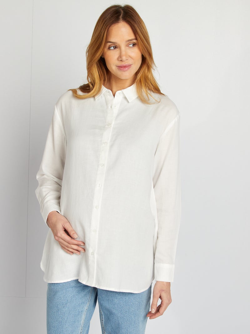 Chemise ample grossesse blanc - Kiabi