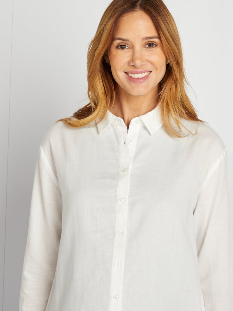 Chemise ample grossesse blanc - Kiabi