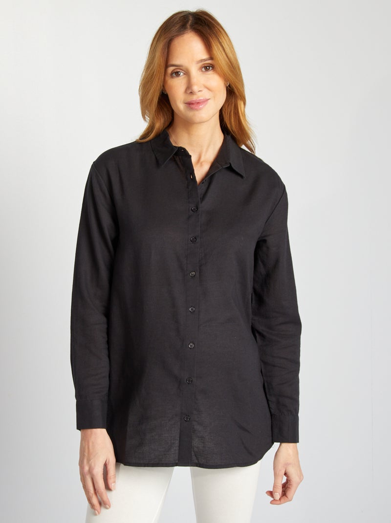 Chemise ample grossesse noir - Kiabi